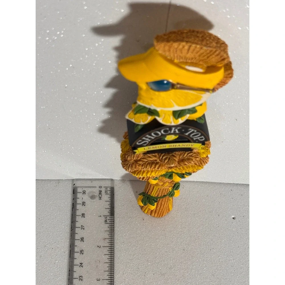 Shock Top Lemon Shandy Beer Tap Handle Figural Mohawk Lemon Sunglasses 11.5 Inch